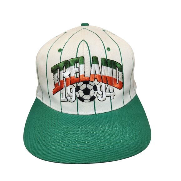 KC Caps Vintage World Cup 1994 Ireland Embroidered Pinstripe Snapback Hat OS - Picture 2 of 8
